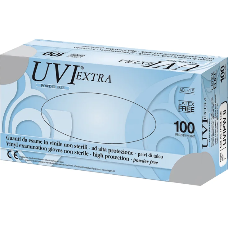 Uvi Extra Vinilo Guante Jardineria 100 Piezas