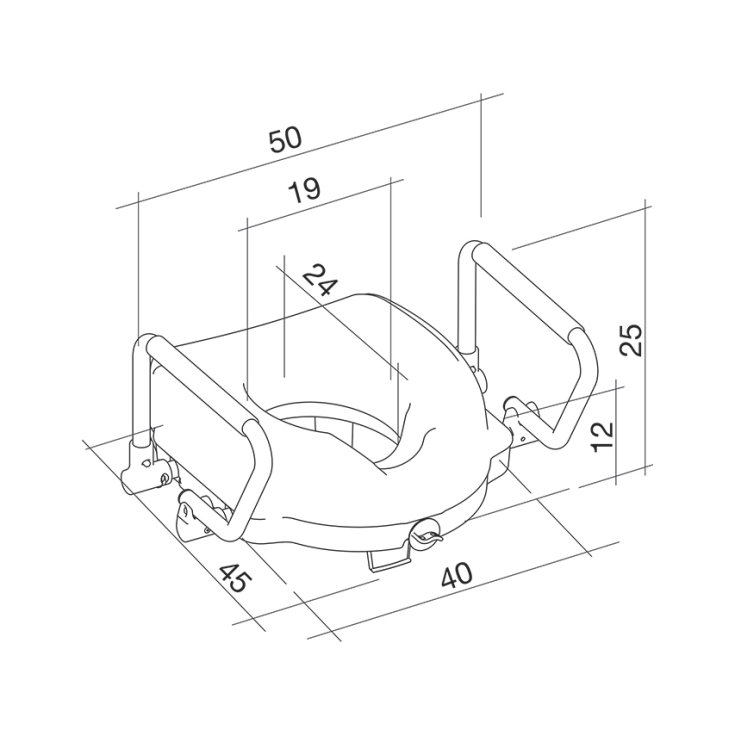 REPOSABRAZOS WC ELEVADOS RECL12.5CM