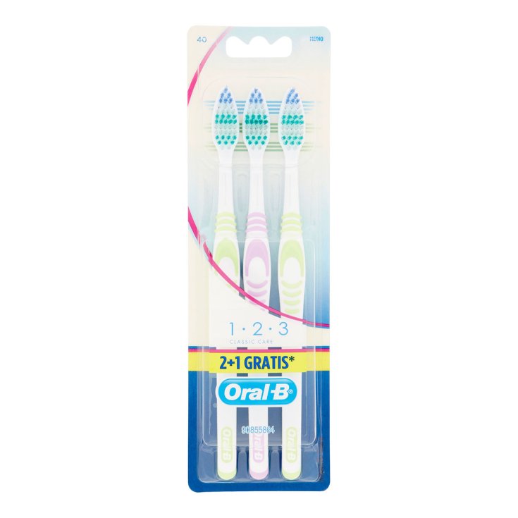 Oral-B® 1 2 3 Classic Care 40 MEDIUM Cepillo de dientes manual X 3