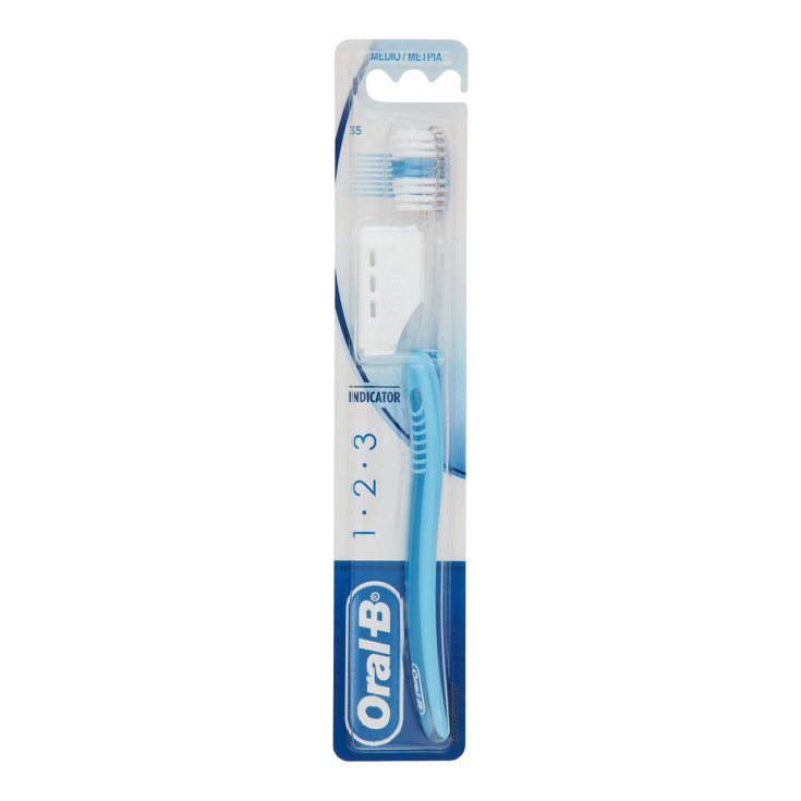 Oral-B® 1 2 3 Indicador 35 Cepillo de dientes manual mediano