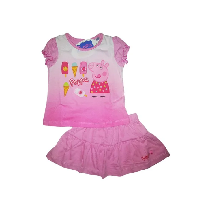 Peppa Pig rosa bebé niña camiseta falda conjunto 24 m