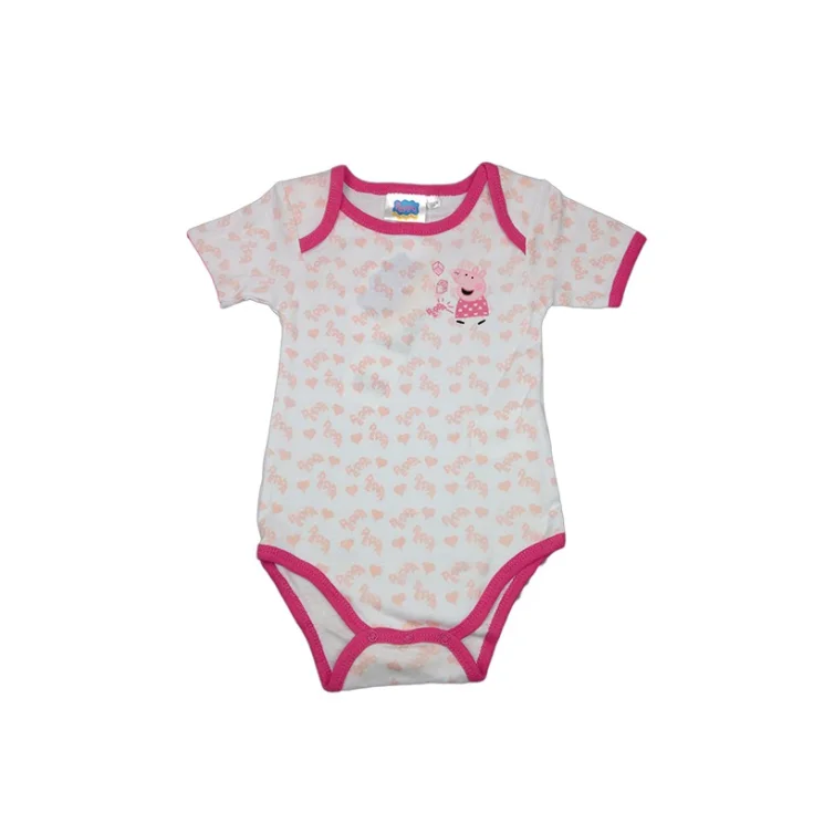Bodino ropa interior bebe niña media manga Peppa Pig fucsia 1 m