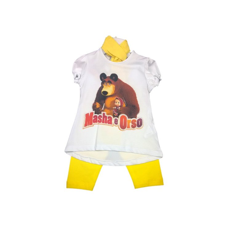 Conjunto legging camiseta bebe niña amarillo Masha y el Oso 30 m