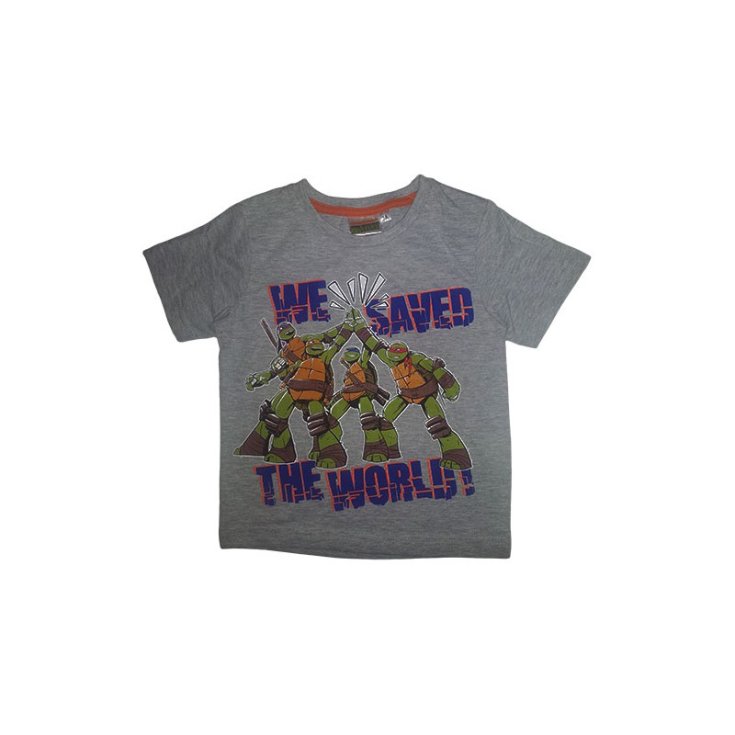 Camiseta Tortugas Ninja gris niño camiseta 3A