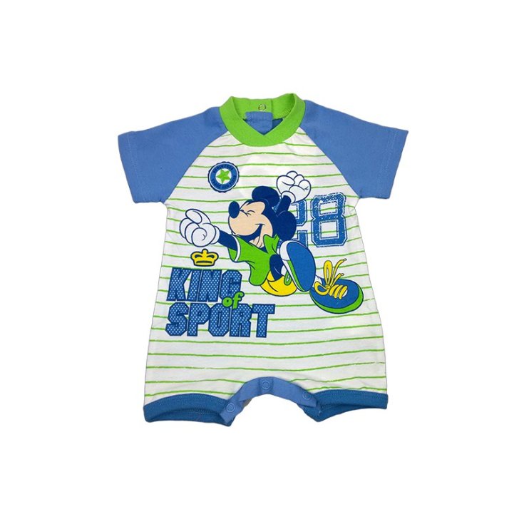 Pelele bebé recién nacido Ellepi Disney baby Mickey verde azul 1 m