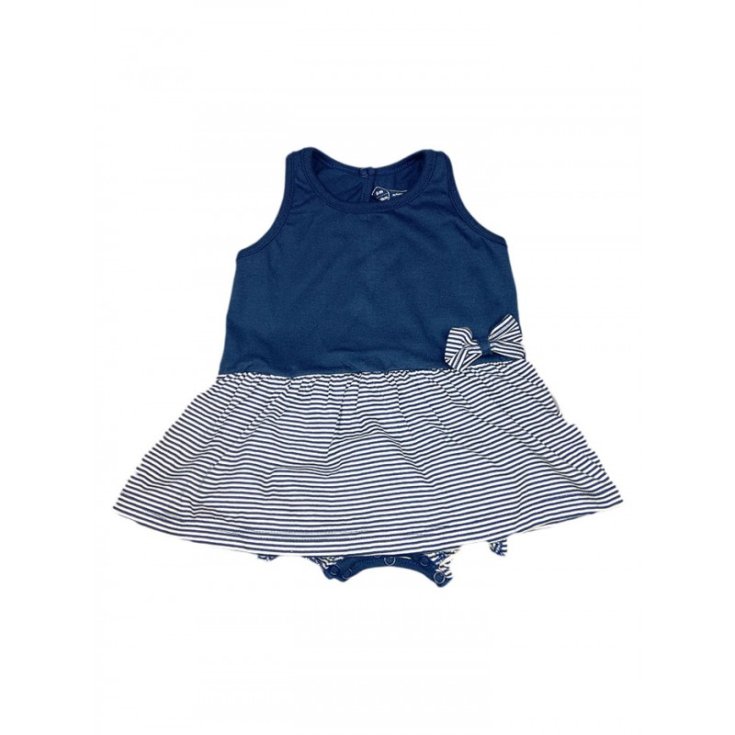 Vestido Rapife Con Combinación Integrada Para Niña Color Azul 6 Meses