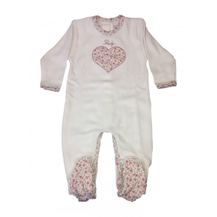 Pelele bebé niña algodón Rapife blanco fantasía 6 m