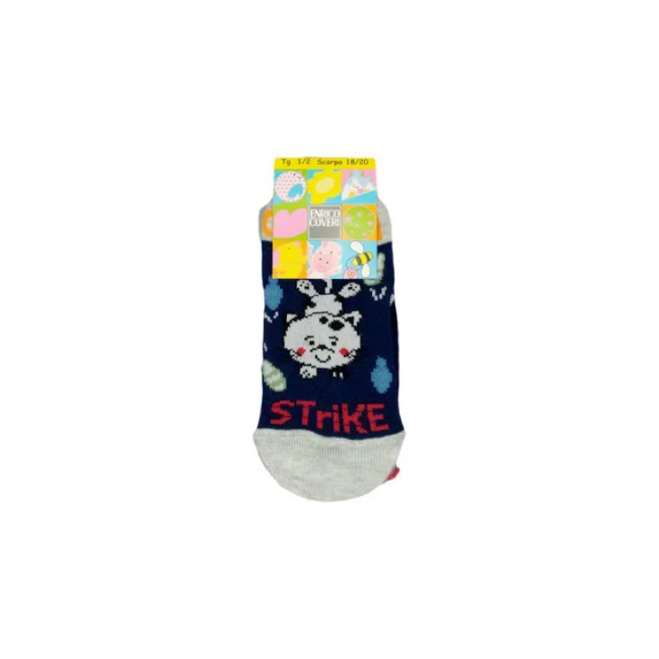 Calcetines cortos calcetín antideslizante bebé niña Coveri azul 18-20