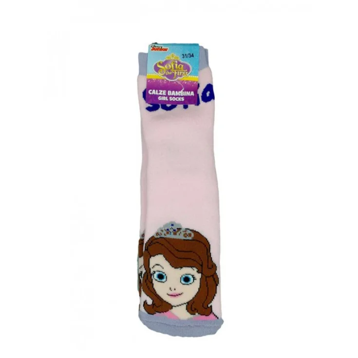 Calcetín corto antideslizante calcetín bebé niña Disney Princesa Sofia rosa 31-34