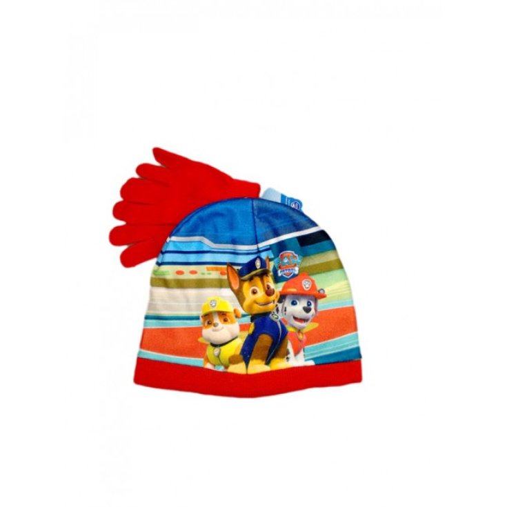 Set 2pcs gorro gorro guantes bebe niño Patrulla Canina rojo talla 54