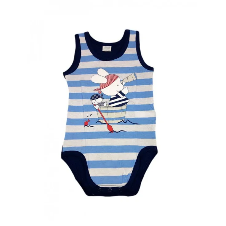 Body bebe ropa interior bebe niño sin mangas Ellepi azul 18 m