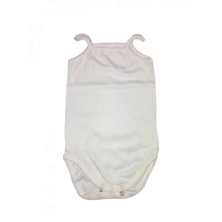 Bodino ropa interior algodón orgánico recién nacido niña sin mangas Rapife bandolera crema 18 m