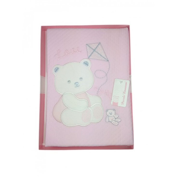 Manta funda T&R cuna cuna recién nacido niña rosa oso bordado TU