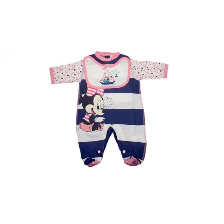Pelele bebé niña Disney Minnie rosa azul algodón 3 - 6 meses