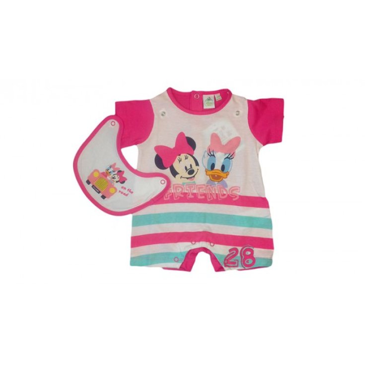 Pelele babero bebé recién nacido Disney baby Minnie fucsia 0 - 1 mes