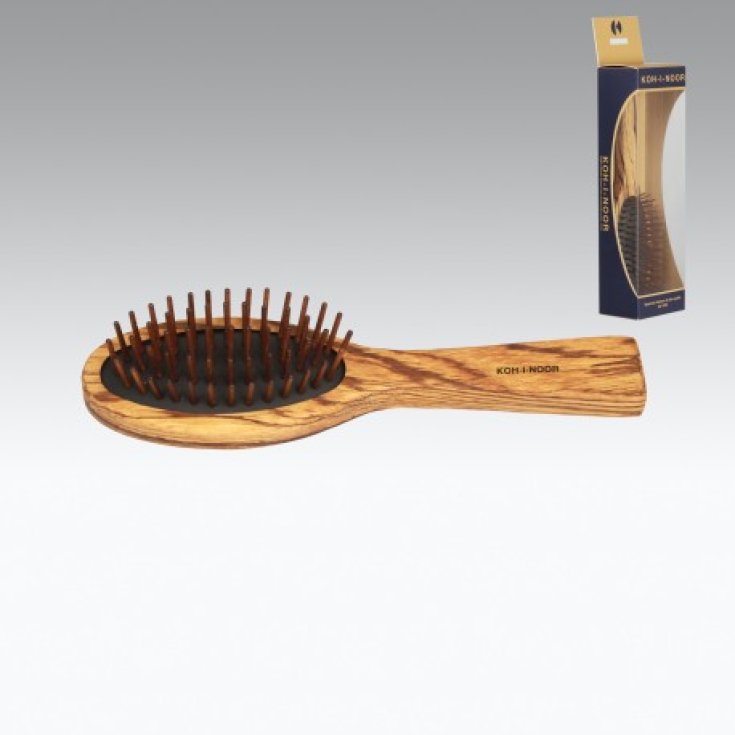 Cepillo neumático ovalado pequeño Koh-I-Noor en madera de zebrano 681z