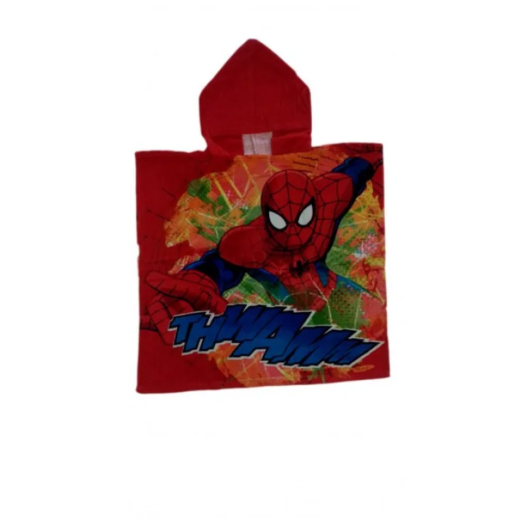 Poncho albornoz toalla de playa niño esponja spiderman Spiderman TU