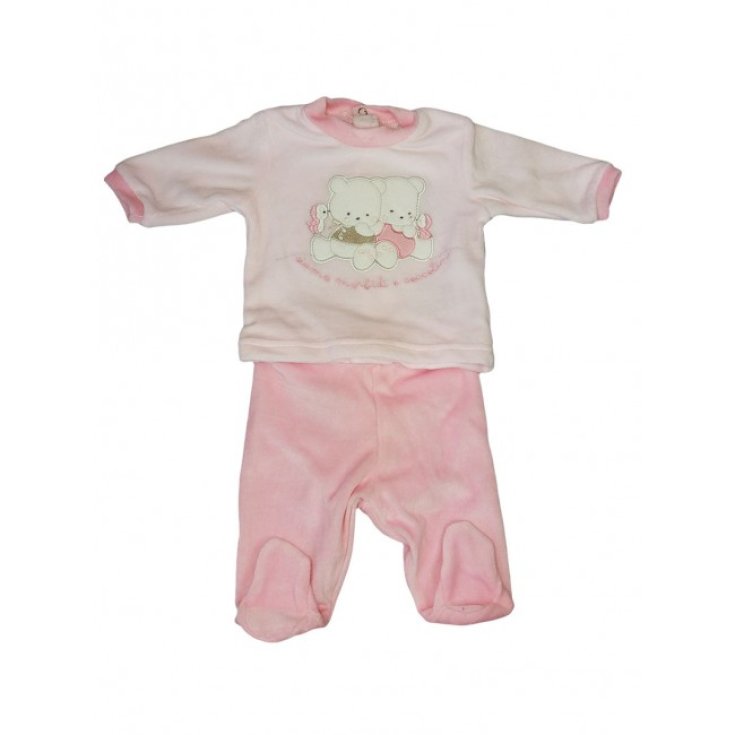 Completo 2uds chenilla bebe niña Ellepi rosa 1m