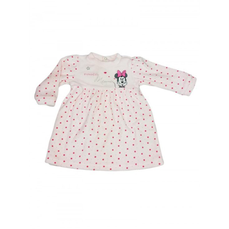 Vestido vestido chenilla bebe niña Disney baby Minnie rosa 6m