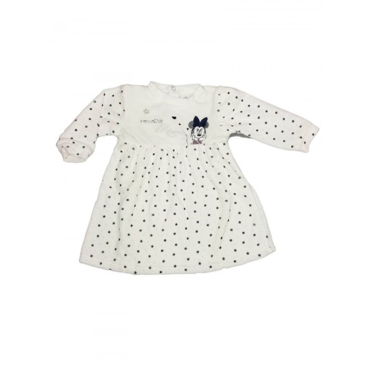 Vestido vestido chenilla vestido bebe niña Disney baby Minnie crema 9 m