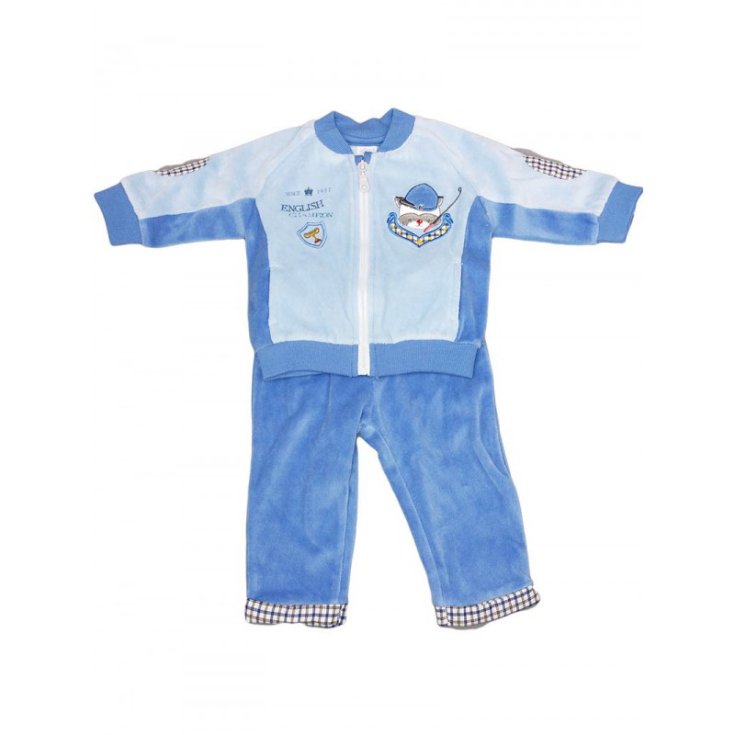 Conjunto 2uds chenilla bebe niño Ellepi celeste 9m