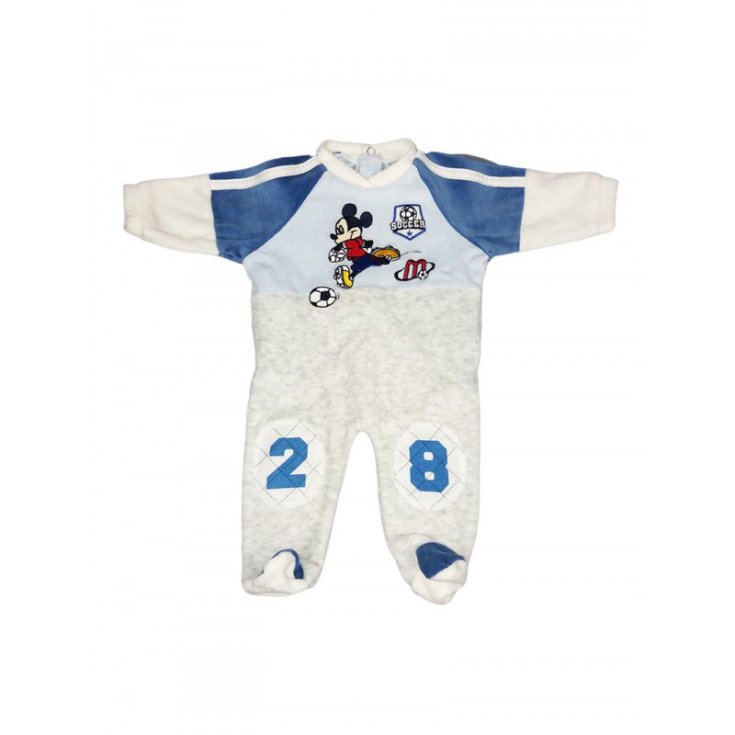 Mono chenilla bebé niño Ellepi disney baby mickey gris cielo 6 m