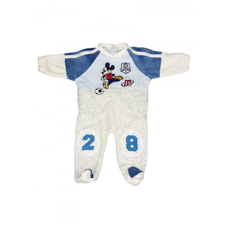 Body chenilla bebé niño Arnetta Disney baby Mickey gris cielo 3 m