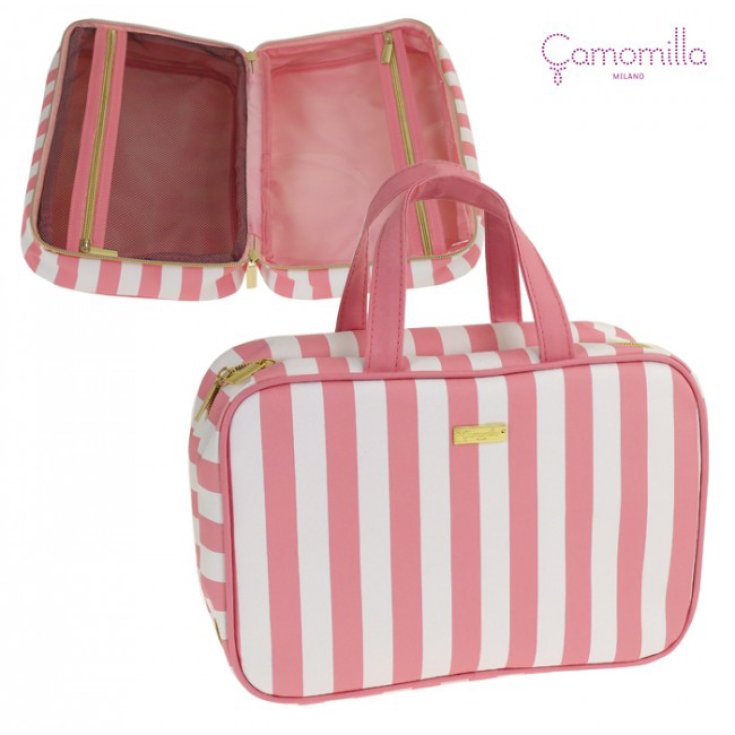 Neceser de Viaje Camomilla Rayas Rosa Ref. 27839