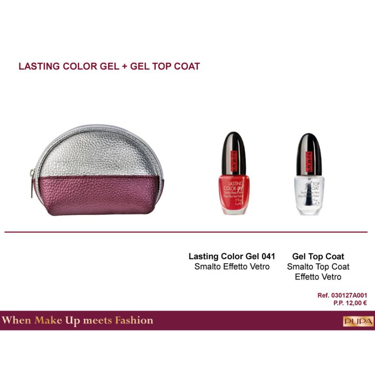 Caja 2018 Pupa Kit Gel Coloración Duradera & Gel Top Coat Ref. 0808 Caja 2018 Pupa Kit Gel Coloración Duradera & Gel Top Coat Ref. 0808