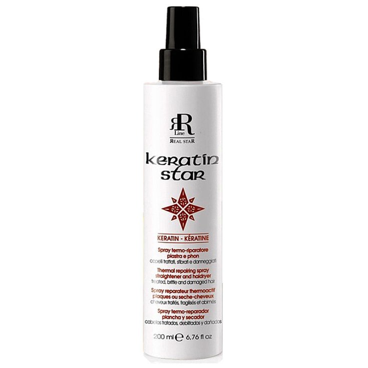 RR Line Real Star Keratin Star Spray Termo Reparador Placa y Secador 200 ml