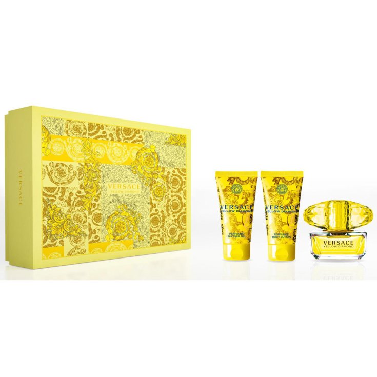 Versace Yellow Diamond Eau De Toilette Vaporizador 50ml Set 3 Partes 2018