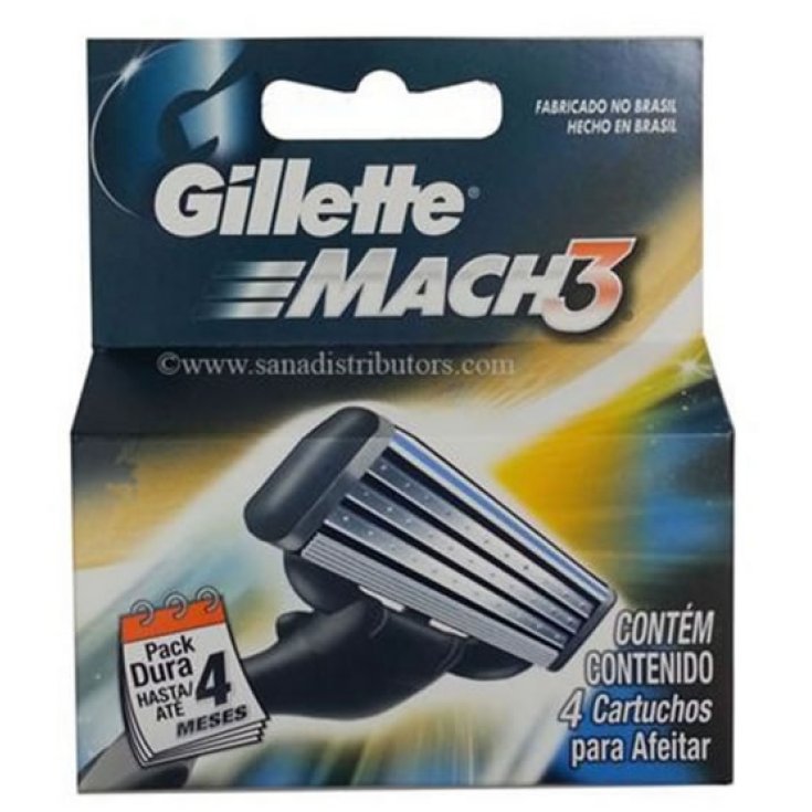 * GILLETTE MACH 3 CUCHILLAS X 4 UDS