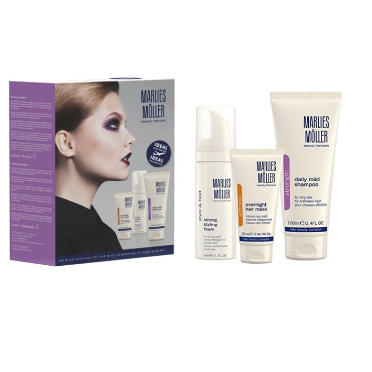 Marlies Moller Strength Daily Mid Champú 100ml Set 3 Piezas