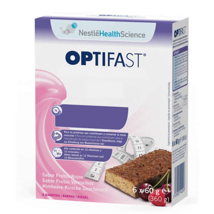 Optifast Sabor frutos rojos 6 barritas