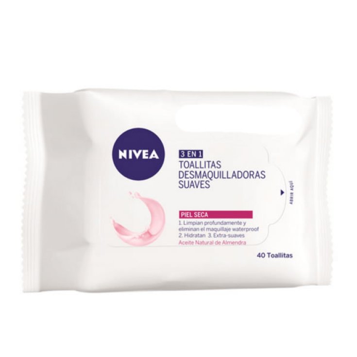 Nivea 3 En 1 Toallitas Limpiadoras Delicadas 40 Unidades