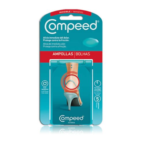 Compeed® - Medicazioni Lampadine a 3 formati (2 Medie, x2 Piccole, x1 punte) - 5 medicazioni idrocolloidi - Cicatrizzazione rapida - Cura dei piedi - Scatola da 5