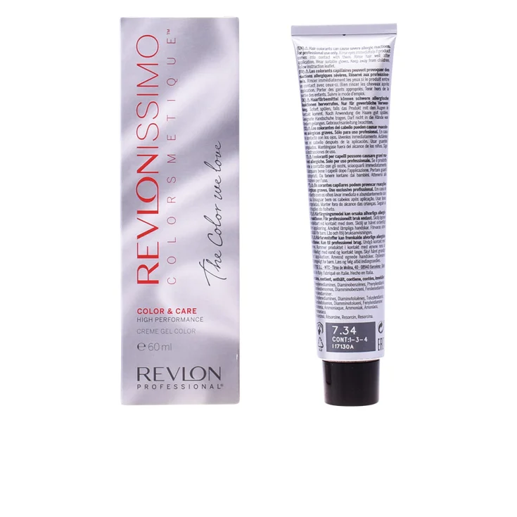 Revlon Revlonissimo Color Care Nmt 7.34 Rubio Dorado Cobrizo
