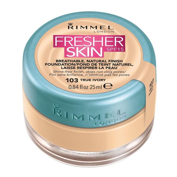 Rimmel London Fresher Skin Spf15 Base de maquillaje natural 103 Marfil verdadero