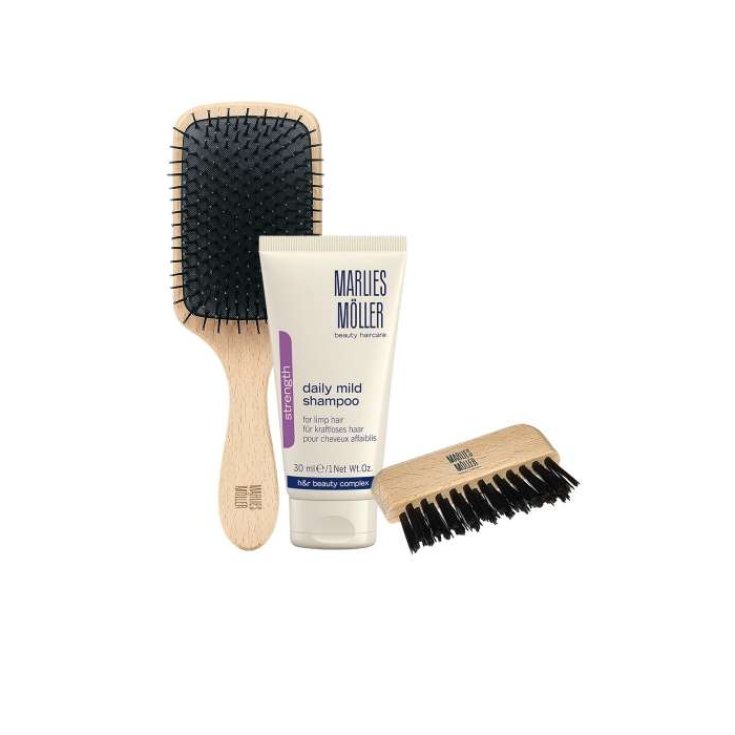 Marlies Moller Strength Daily Champú Suave 30ml Set 3 Piezas