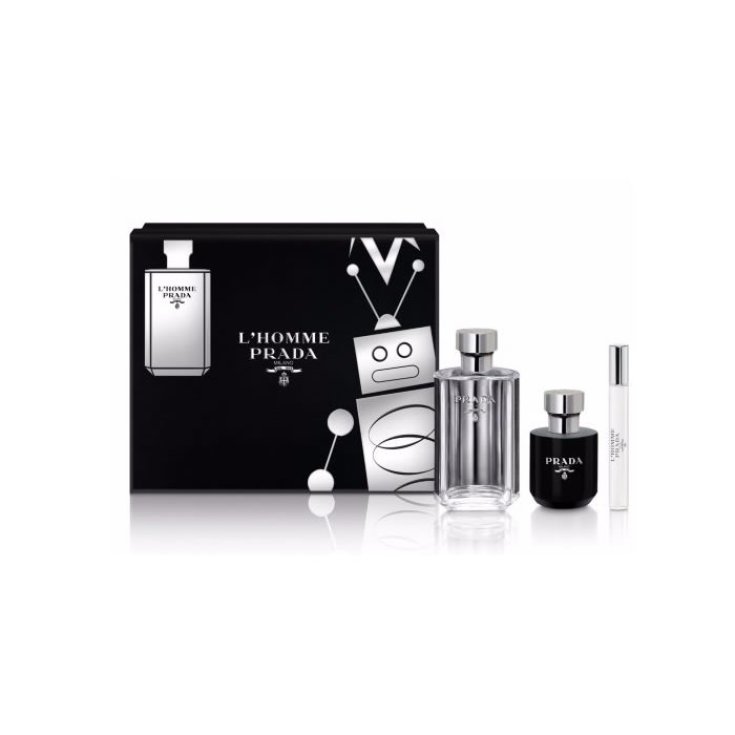 L'Homme De Prada Eau De Toilette Spray 100ml Set 3 Partes 2017 L'Homme De Prada Eau De Toilette Spray 100ml Set 3 Partes 2017