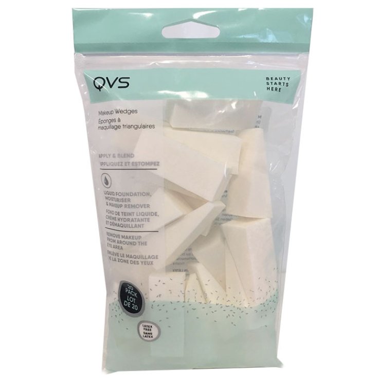Qvs Esponjas Maquillaje Triangulares 20 Unidades