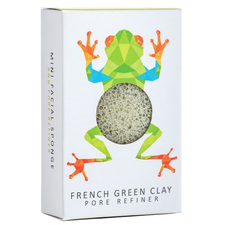 The Konjac Rainforest Tree Frog Mini Face Puff Arcilla francesa verde
