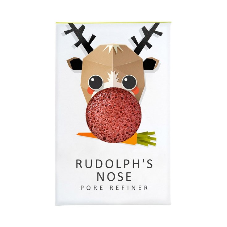 The Konjac Rudolph Pure Konjac Mini Face Puff con arcilla roja Frech