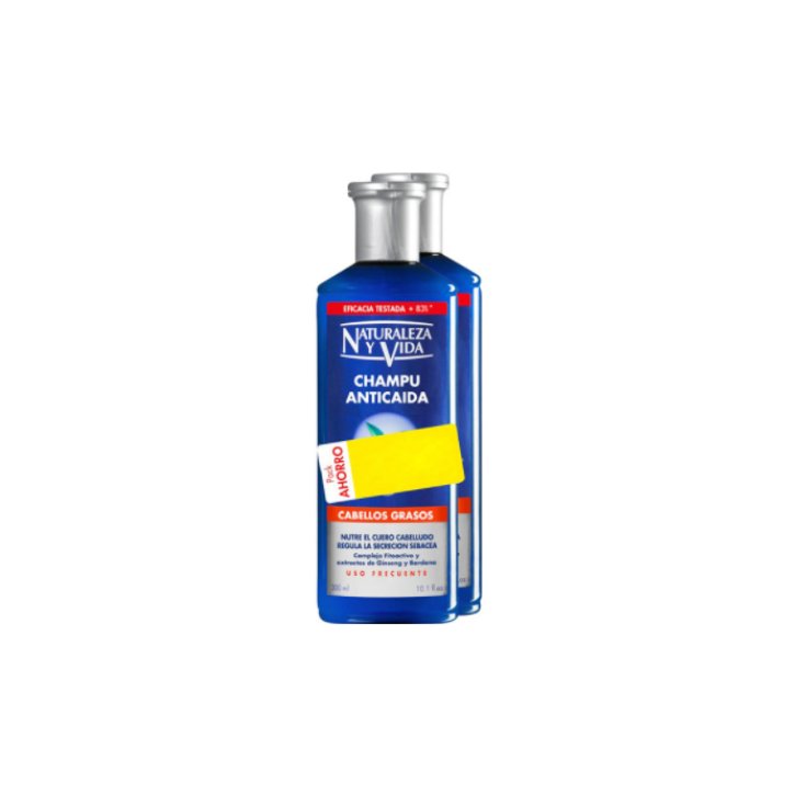 Naturaleza Y Vida Champú Anti Caída Cabello Graso 2x300ml
