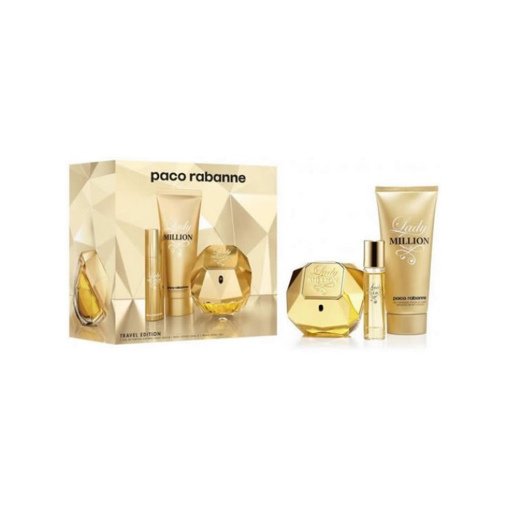 Paco Rabanne Lady Million Eau De Parfum Vaporizador 80ml Set 3 Partes 2018