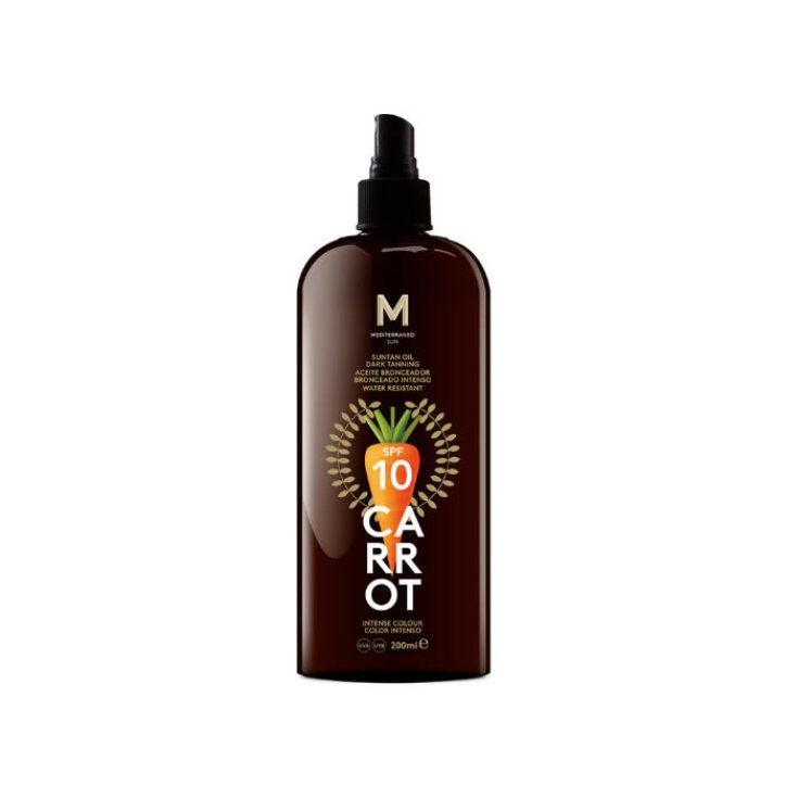Mediterraneo Sun Aceite Bronceador De Zanahoria Bronceado Oscuro Spf10 200ml