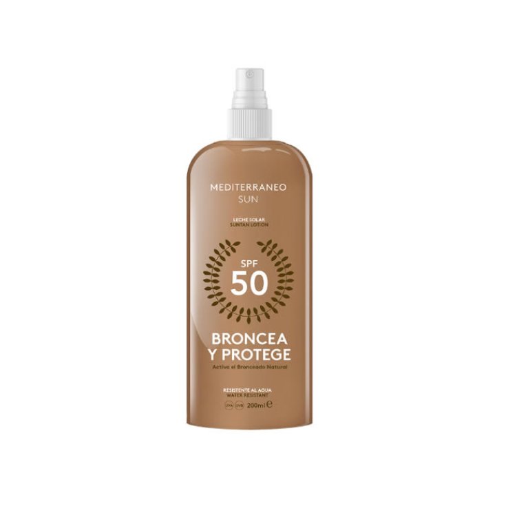 Mediterraneo Sun Broncea Y Protege Loción Bronceadora Spf50 200ml