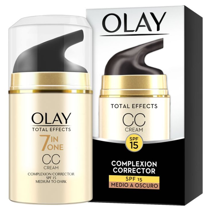 Olay Total Effects 7 en 1 CC Crema Corrector de Tez Spf15 Medio a Oscuro 50ml