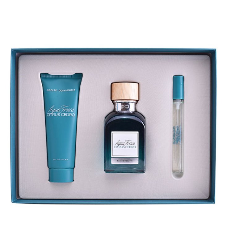 Adolfo Dominguez Agua Fresca Citrus Cedro Eau De Toilette Spray 120ml Set 3 Partes 2018
