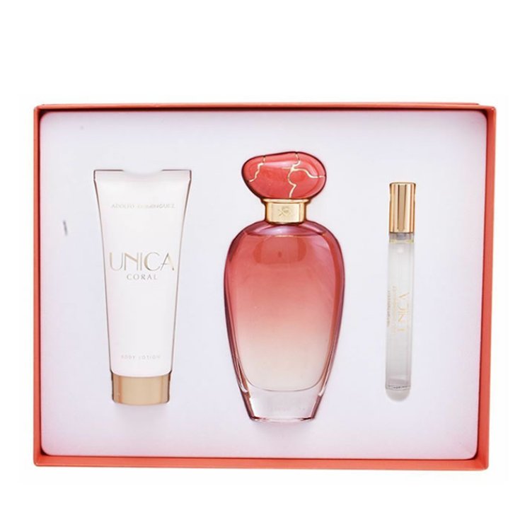 Adolfo Dominguez Única Coral Eau De Toilette Vaporizador 100ml Set 3 Partes 2018